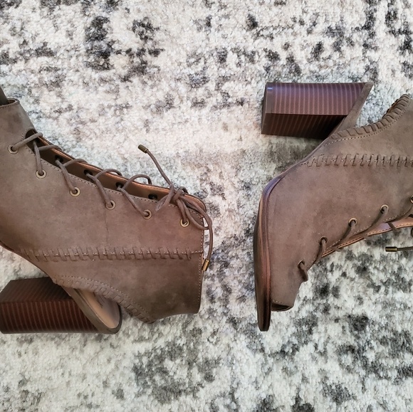 Olive Lace-up Booties - Picture 3 of 5